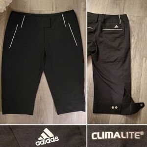 Adidas ProDRY Plus Climalite Golf Capri Pants Black And White, Women's 4
